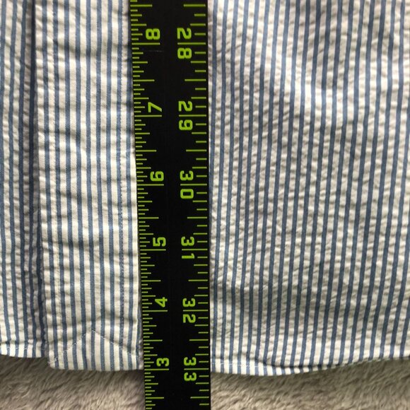 Ralph Lauren Men's Seersucker Shirt Size 3XB Classic Short Sleeve Striped Button - Picture 4 of 10